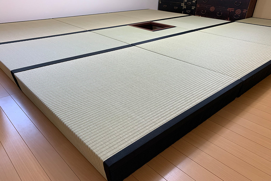 Flooring Tatami Mats with Removable Sunken Hearth for IH heater